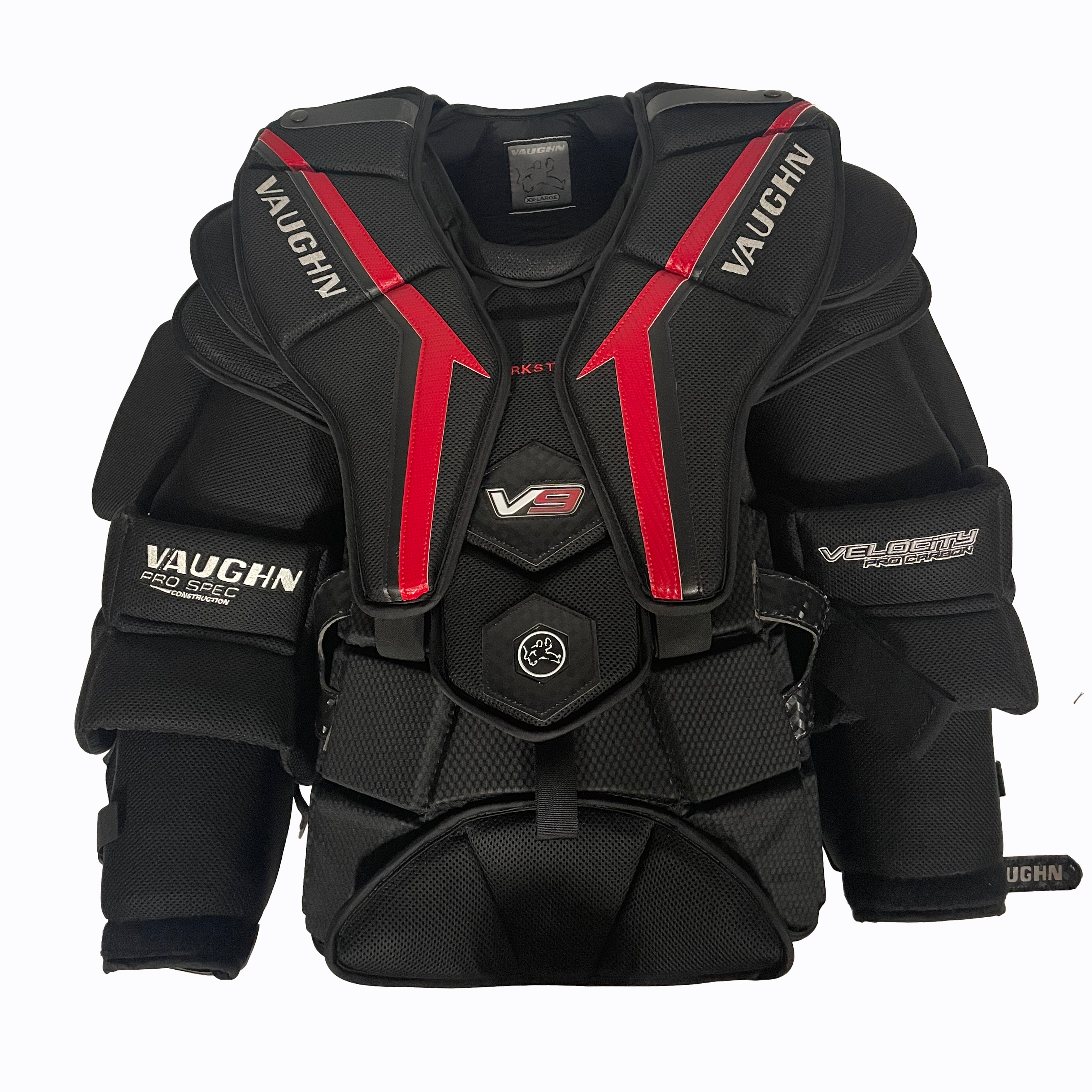 Vaughn Velocity V9 - Plastron de gardien de but professionnel NHL - Jacob Markstrom (noir)